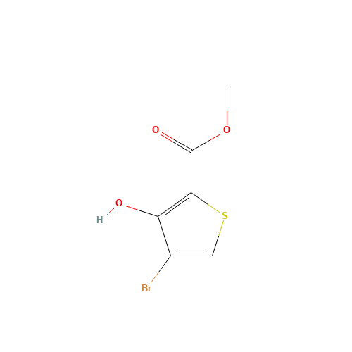 METHYL 4-BROMO-3-HYDROXYTHIOPHENE-2-CARBOXYLATE (CAS: 95201-93-7) - Chemical Structure and Molecular Formula 