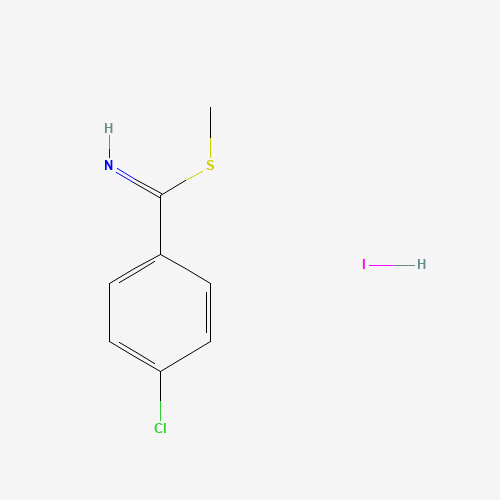 S-METHYL-P-CHLOROISOTHIOBENZAMIDE HYDROIODIDE (CAS: 62925-87-5) - Chemical Structure and Molecular Formula 