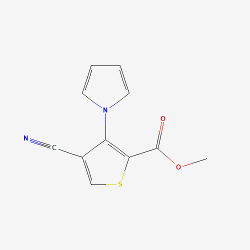 METHYL 4-CYANO-3-(1H-PYRROL-1-YL)THIOPHENE-2-CARBOXYLATE (CAS: 175201-81-7) - Chemical Structure and Molecular Formula 