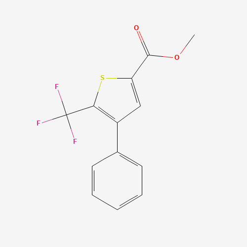 METHYL 4-PHENYL-5-(TRIFLUOROMETHYL)THIOPHENE-2-CARBOXYLATE (CAS: 237385-98-7) - Chemical Structure and Molecular Formula 