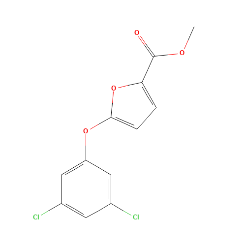 METHYL 5-(3,5-DICHLOROPHENOXY)-2-FUROATE (CAS: 306935-18-2) - Chemical Structure and Molecular Formula 