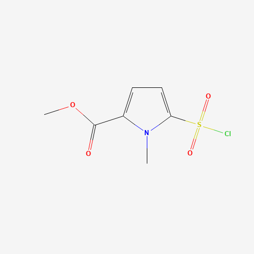 METHYL 5-(CHLOROSULFONYL)-1-METHYL-1H-PYRROLE-2-CARBOXYLATE (CAS: 306936-53-8) - Chemical Structure and Molecular Formula 