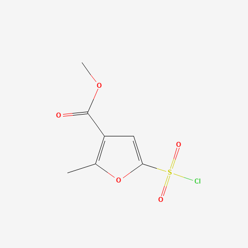 METHYL 5-(CHLOROSULFONYL)-2-METHYL-3-FUROATE (CAS: 306936-35-6) - Chemical Structure and Molecular Formula 