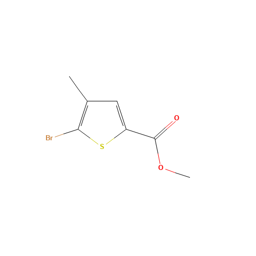 METHYL 5-BROMO-4-METHYL-2-THIOPHENECARBOXYLATE (CAS: 54796-47-3) - Chemical Structure and Molecular Formula 