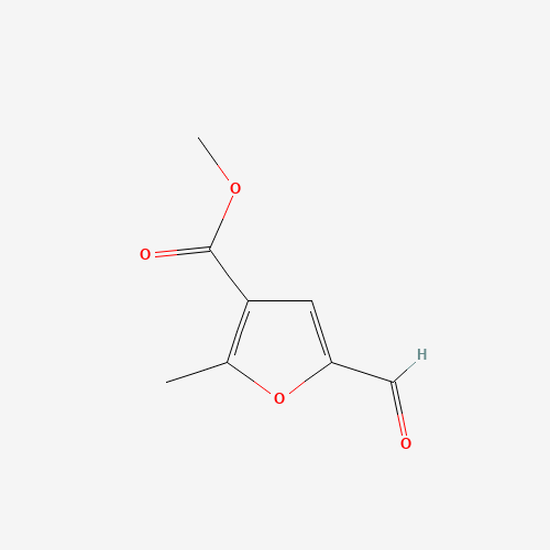 METHYL 5-FORMYL-2-METHYL-3-FUROATE (CAS: 81661-26-9) - Chemical Structure and Molecular Formula 