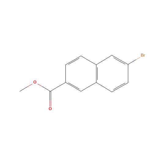 Methyl 6-bromo-2-naphthoate (CAS: 33626-98-1) - Chemical Structure and Molecular Formula 