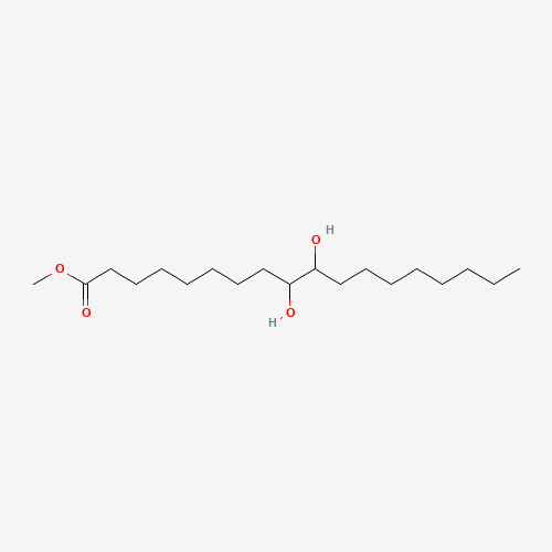 METHYL 9,10-DIHYDROXYOCTADECANOATE (CAS: 1115-01-1) - Chemical Structure and Molecular Formula 