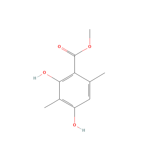METHYL 2,4-DIHYDROXY-3,6-DIMETHYLBENZOATE (CAS: 4707-47-5) - Chemical Structure and Molecular Formula 