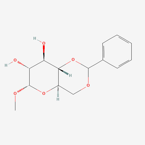 METHYL 4,6-O-BENZYLIDENE-ALPHA-D-GLUCOPYRANOSIDE (CAS: 3162-96-7) - Chemical Structure and Molecular Formula 