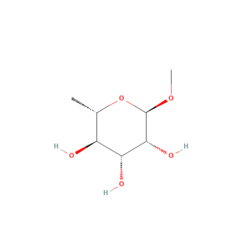 METHYL ALPHA-L-RHAMNOPYRANOSIDE (CAS: 14917-55-6) - Chemical Structure and Molecular Formula 