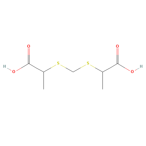 METHYLENEBIS(THIOLACTIC ACID) (CAS: 98962-98-2) - Chemical Structure and Molecular Formula 