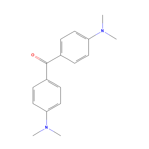 4,4'-Bis(dimethylamino)benzophenone (CAS: 90-94-8) - Chemical Structure and Molecular Formula 