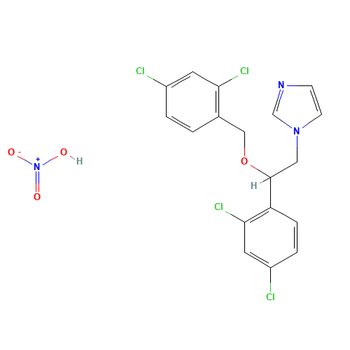 MICONAZOLE NITRATE (CAS: 75319-48-1) - Chemical Structure and Molecular Formula 