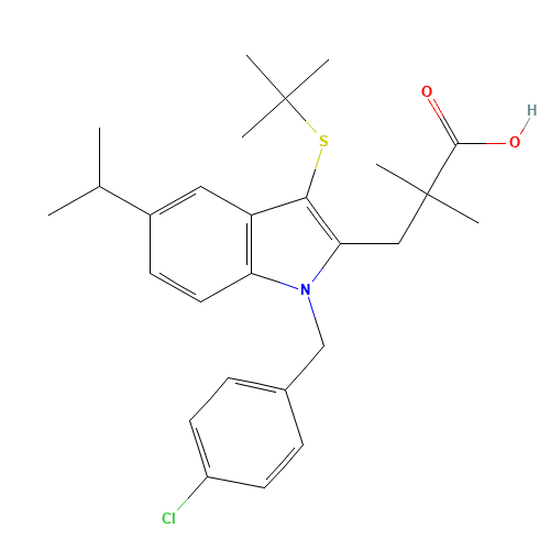 MK-886 (CAS: 118414-82-7) - Chemical Structure and Molecular Formula 