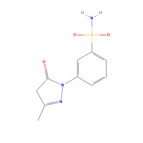 3-METHYL-1-(3'-SULFOAMIDOPHENYL)-5-PYRAZOLONE (CAS: 89-29-2) - Chemical Structure and Molecular Formula 