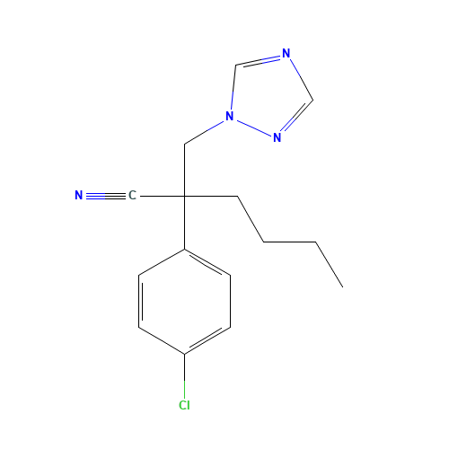 Myclobutanil (CAS: 88671-89-0) - Chemical Structure and Molecular Formula 