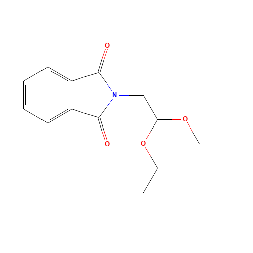 PHTHALIMIDOACETALDEHYDE DIETHYL ACETAL (CAS: 78902-09-7) - Chemical Structure and Molecular Formula 