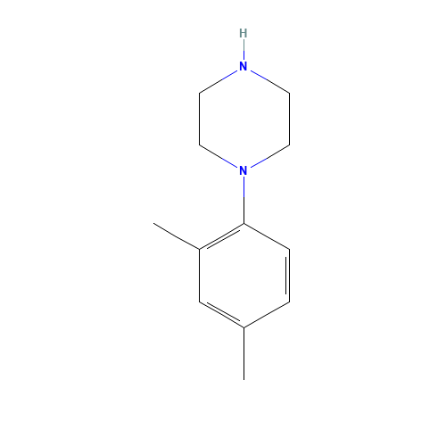 1-(2,4-Dimethylphenyl)piperazine (CAS: 1013-76-9) - Chemical Structure and Molecular Formula 