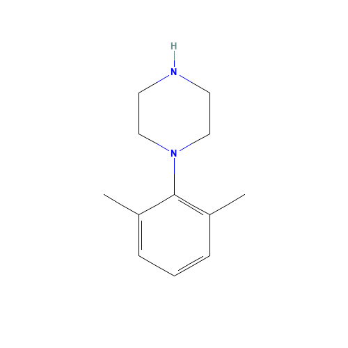 1-(2,6-DIMETHYLPHENYL)PIPERAZINE (CAS: 1012-91-5) - Chemical Structure and Molecular Formula 