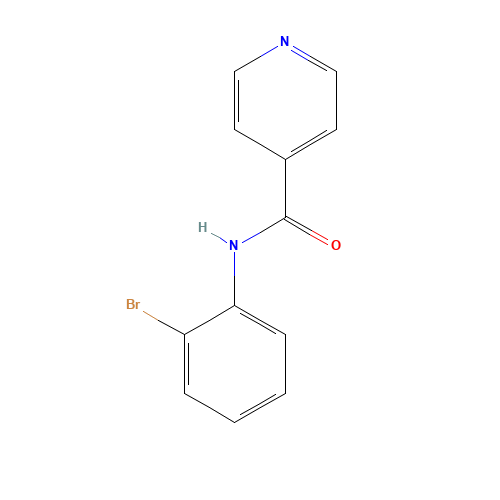 N-(2-Bromophenyl)-4-pyridinecarboxamide (CAS: 252930-61-3) - Chemical Structure and Molecular Formula 