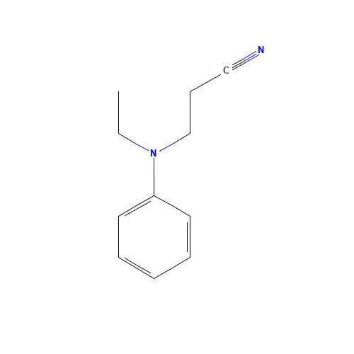 3-Ethylanilinopropiononitrile (CAS: 148-87-8) - Chemical Structure and Molecular Formula 