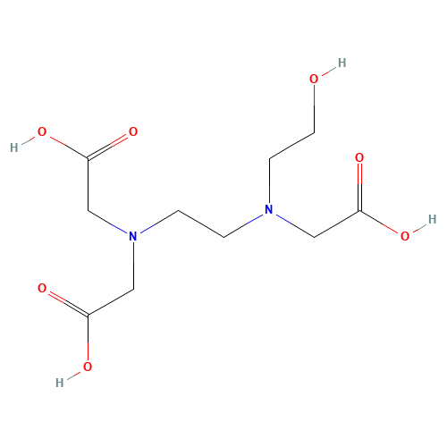 N-(2-Hydroxyethyl)ethylenediaminetriacetic acid (CAS: 150-39-0) - Chemical Structure and Molecular Formula 