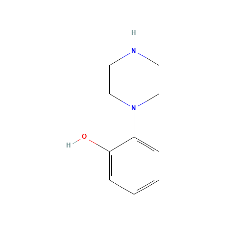 1-(2-HYDROXYPHENYL)PIPERAZINE (CAS: 1011-17-2) - Chemical Structure and Molecular Formula 