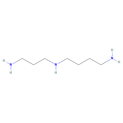 Spermidine (CAS: 124-20-9) - Chemical Structure and Molecular Formula 
