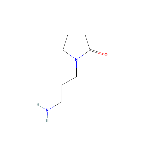 1-(3-AMINOPROPYL)-2-PYRROLIDINONE (CAS: 7663-77-6) - Chemical Structure and Molecular Formula 