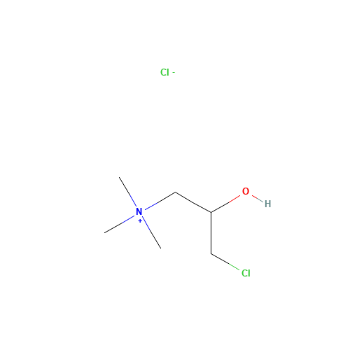 3-Chloro-2-hydroxypropyltrimethyl ammonium chloride (CAS: 3327-22-8) - Chemical Structure and Molecular Formula 