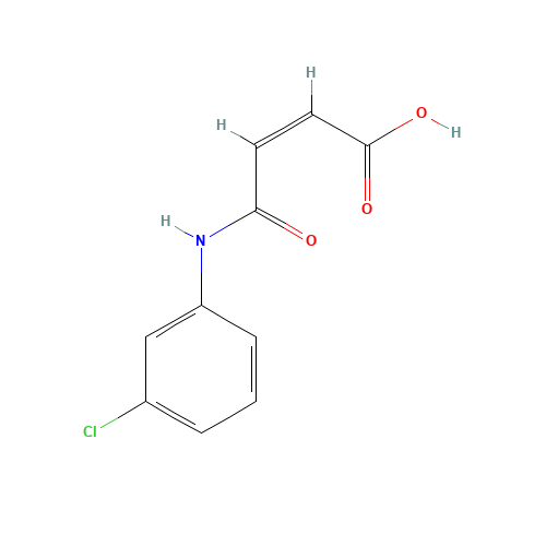 N-(3-CHLOROPHENYL)MALEAMIC ACID (CAS: 18196-80-0) - Chemical Structure and Molecular Formula 