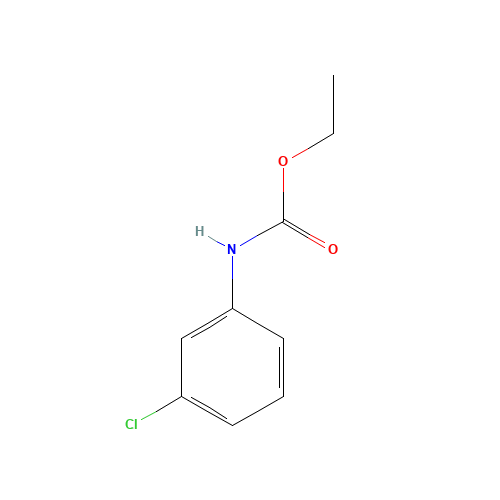 N-(3-CHLOROPHENYL)URETHANE (CAS: 2150-89-2) - Chemical Structure and Molecular Formula 