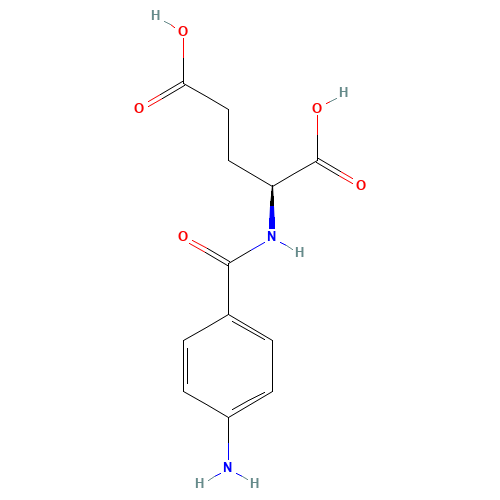 N-(4-Aminobenzoyl)-L-glutamic acid (CAS: 4271-30-1) - Chemical Structure and Molecular Formula 