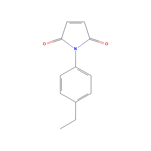 N-(4-ETHYLPHENYL)MALEIMIDE (CAS: 76620-00-3) - Chemical Structure and Molecular Formula 
