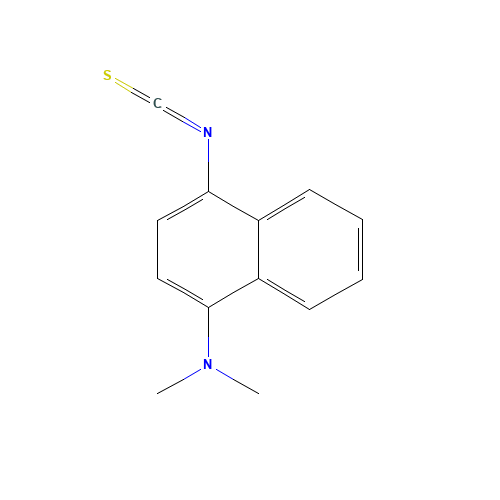 4-DIMETHYLAMINO-1-NAPHTHYL ISOTHIOCYANATE (CAS: 29711-79-3) - Chemical Structure and Molecular Formula 