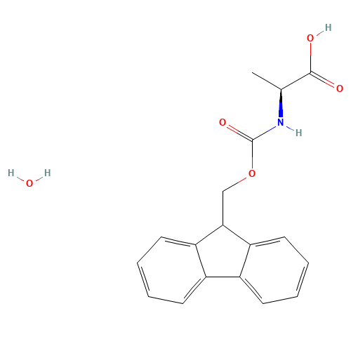 N-(9-FLUORENYLMETHOXYCARBONYL)-L-ALANIN (CAS: 207291-76-7) - Chemical Structure and Molecular Formula 