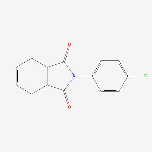 N-(P-CHLOROPHENYL)-4-CYCLOHEXENE-1,2-DICARBOXIMIDE (CAS: 43069-64-3) - Chemical Structure and Molecular Formula 