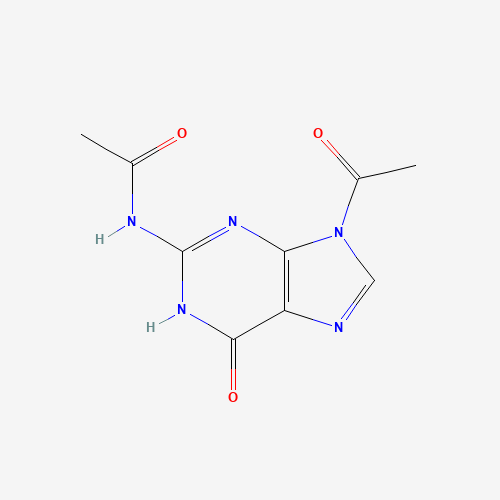 N,9-Diacetylguanine (CAS: 3056-33-5) - Chemical Structure and Molecular Formula 