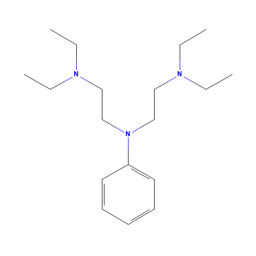 N,N-BIS(2-DIETHYLAMINOETHYL)ANILINE,96 (CAS: 5427-46-3) - Chemical Structure and Molecular Formula 