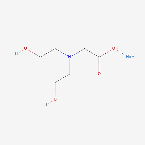 N,N-BIS(2-HYDROXYETHYL)GLYCINE SODIUM SALT (CAS: 139-41-3) - Chemical Structure and Molecular Formula 