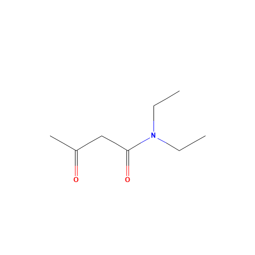N,N-Diethylacetoacetamide (CAS: 2235-46-3) - Chemical Structure and Molecular Formula 