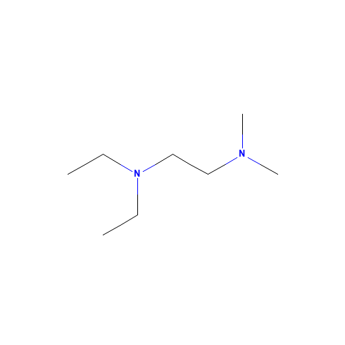 N,N-DIETHYL-N',N'-DIMETHYLETHYLENE DIAMINE (CAS: 123-10-4) - Chemical Structure and Molecular Formula 