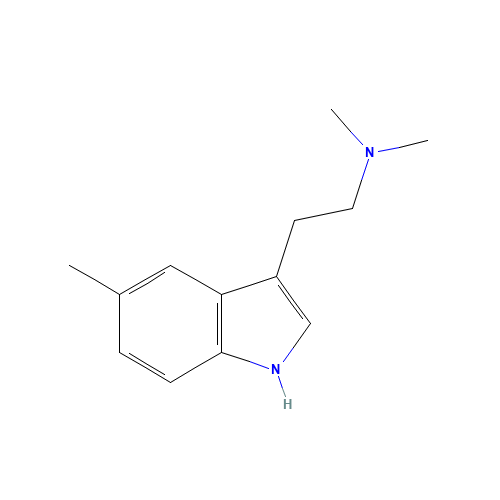 5-METHYL-N,N-DIMETHYLTRYPTAMINE (CAS: 22120-39-4) - Chemical Structure and Molecular Formula 