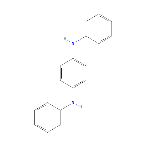4,4'-Diphenyl-p-phenylenediamine (CAS: 74-31-7) - Chemical Structure and Molecular Formula 