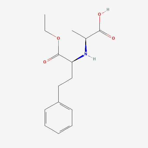 N-[(S)-(+)-1-(Ethoxycarbonyl)-3-phenylpropyl]-L-alanine (CAS: 82717-96-2) - Chemical Structure and Molecular Formula 