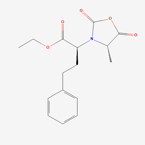 Ethyl (S)-2-[(S)-4-methyl-2,5-dioxo-1,3-oxazolidin-3-yl]-4-phenylbutyrate (CAS: 84793-24-8) - Chemical Structure and Molecular Formula 