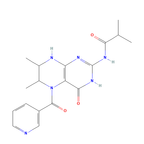 N-[1,4,5,6,7,8-Hexahydro-6,7-dimethyl-4-oxo-5-(3-pyridinylcarbonyl)-2-pteridinyl]-2-methyl-propanamide (CAS: 172758-08-6) - Related Chemical Product