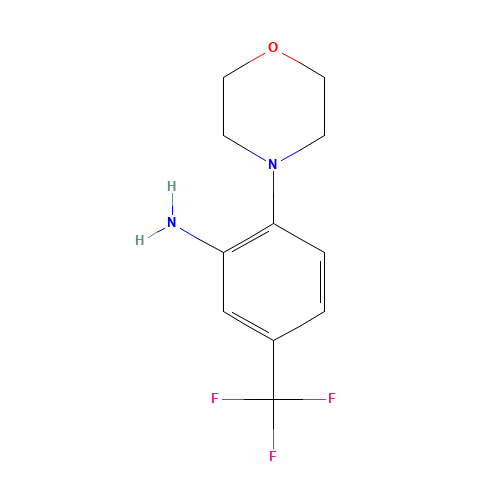 3-AMINO-4-(4-MORPHOLINO)BENZOTRIFLUORIDE (CAS: 784-57-6) - Chemical Structure and Molecular Formula 