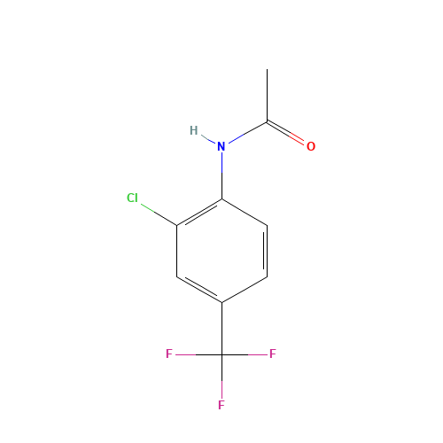 2-CHLORO-4-(TRIFLUOROMETHYL)ACETANILIDE (CAS: 247170-19-0) - Chemical Structure and Molecular Formula 