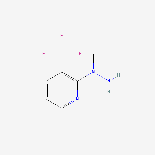 N-[3-(TRIFLUOROMETHYL)PYRID-2-YL]-N-METHYLHYDRAZINE (CAS: 175205-68-2) - Chemical Structure and Molecular Formula 